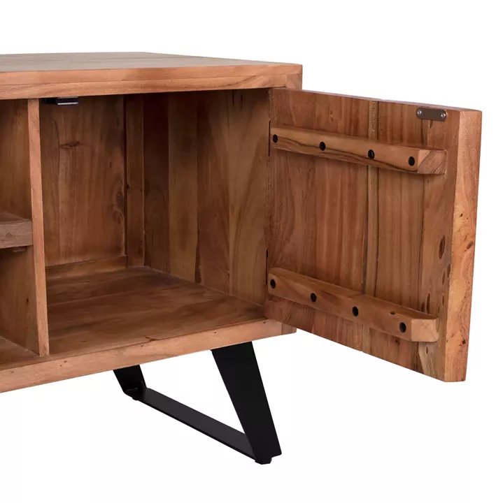 TV Furniture HM8177 Fansi from acacia solid wood natural 135x43x61.5