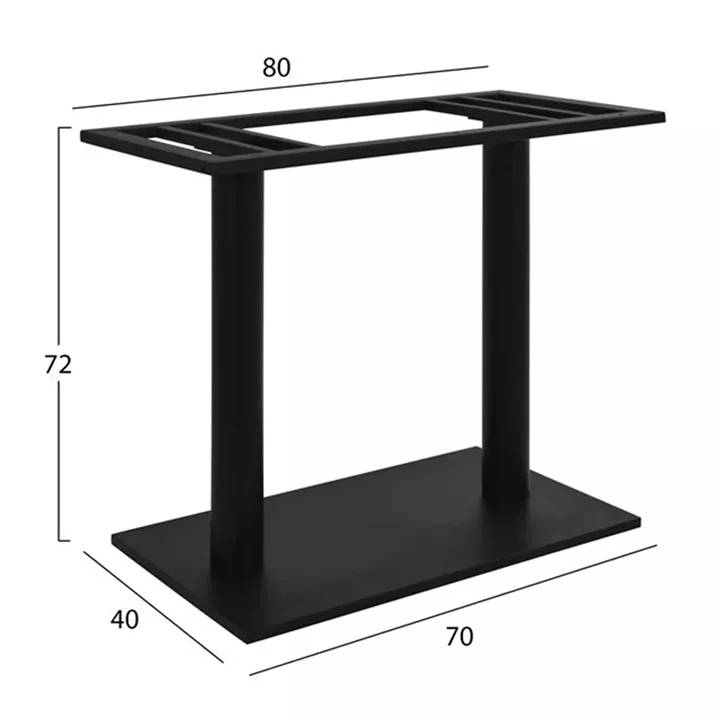 Metallic base Double 40x70x72 HM435