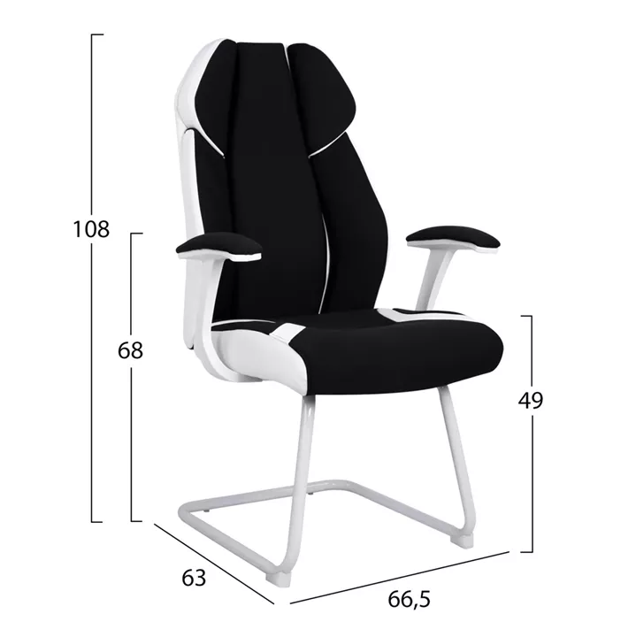 Conference chair HM1102 Grey color 63x64x107cm