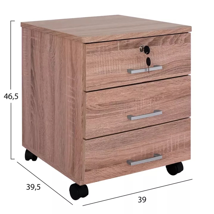 Office drawer HAYDEN HM2282.01 in sonama color 39x39.5x46.5
