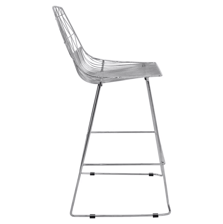 Bar Stool Metallic HM5465.100 Lux Chromed color 57x56,5x107cm