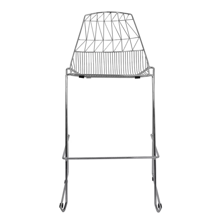 Bar Stool Metallic HM5465.100 Lux Chromed color 57x56,5x107cm