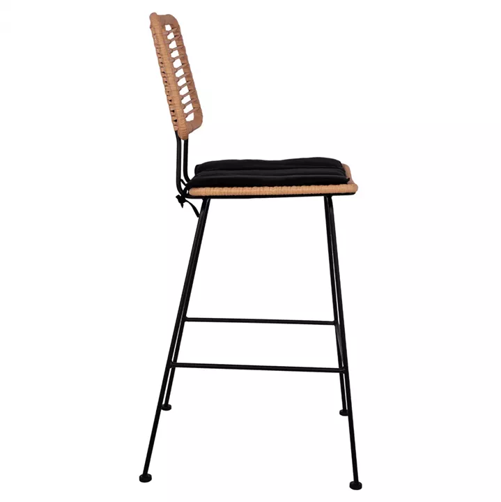 ΣΚΑΜΠΟ ΜΕΤΑΛΛΙΚΟ ΜΕ ΜΑΞΙΛΑΡΙ ALLEGRA HM5455 ΜΕ WICKER ΜΠΕΖ 46,5x55x117,5Υ εκ.