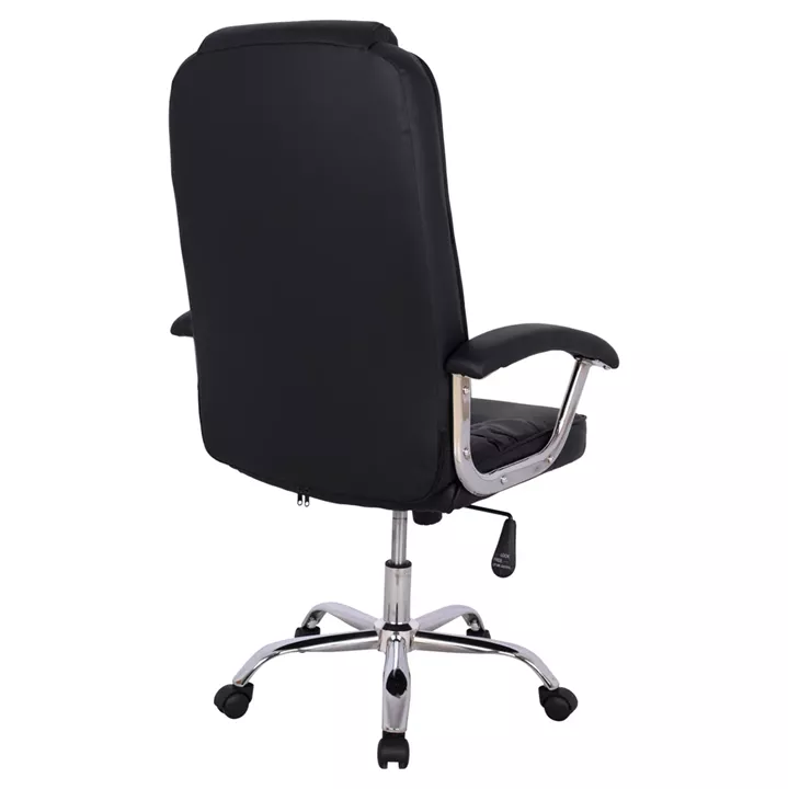 Office chair HM1112 with black PU and chromed base 63x67x113 cm.