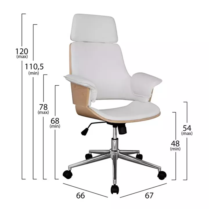 Manager's Office chair Superior Pro HM1110.02 Sonama-White 67x66x120 cm