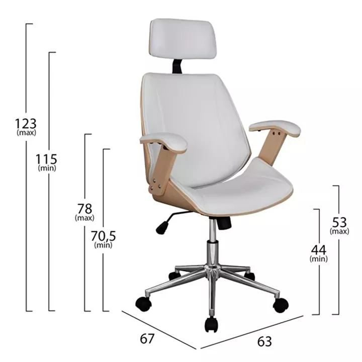 Manager's Office chair Superior Pro HM1109.02 Sonama-White 63x67x123 cm