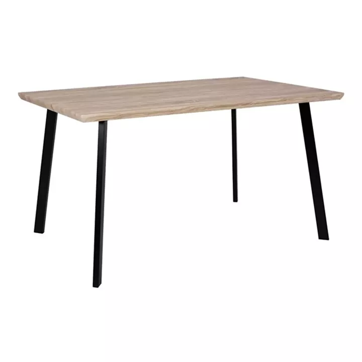 Dining Table 140x80 sonama with black legs HM8374