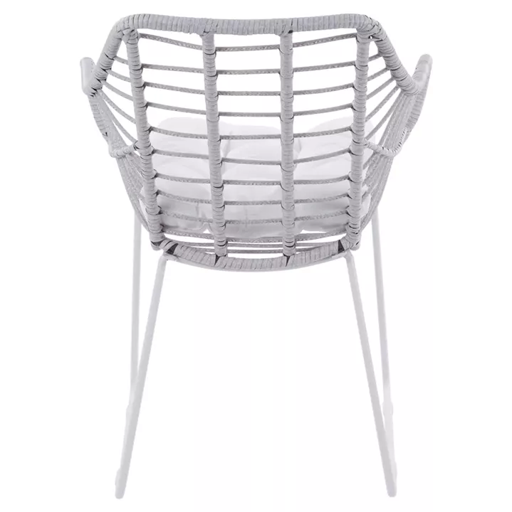 ΠΟΛΥΘΡΟΝΑ ΜΕΤΑΛΛΙΚΗ RADLEY ΑΣΠΡΟ ΜΑΤ & ΓΚΡΙ WICKER HM5300.02