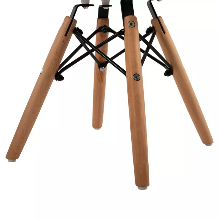 Chair Twist Kid HM8453.01 with wooden legs and seat PP white 30,5x33x59 cm