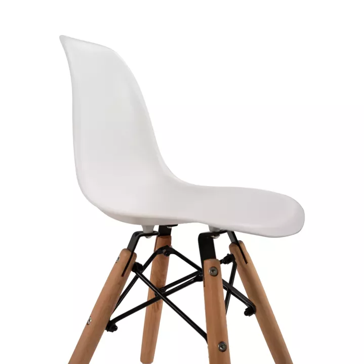 Chair Twist Kid HM8453.01 with wooden legs and seat PP white 30,5x33x59 cm