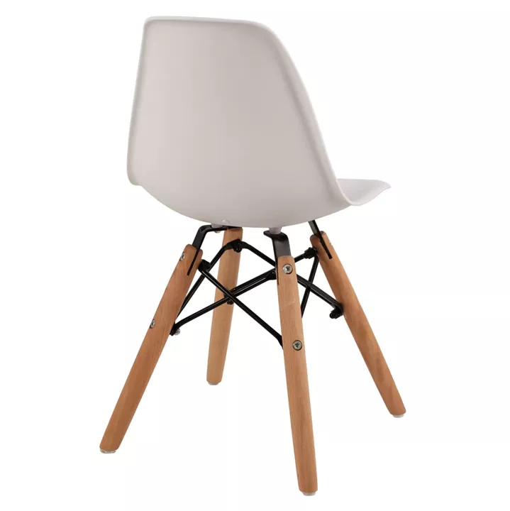 Chair Twist Kid HM8453.01 with wooden legs and seat PP white 30,5x33x59 cm