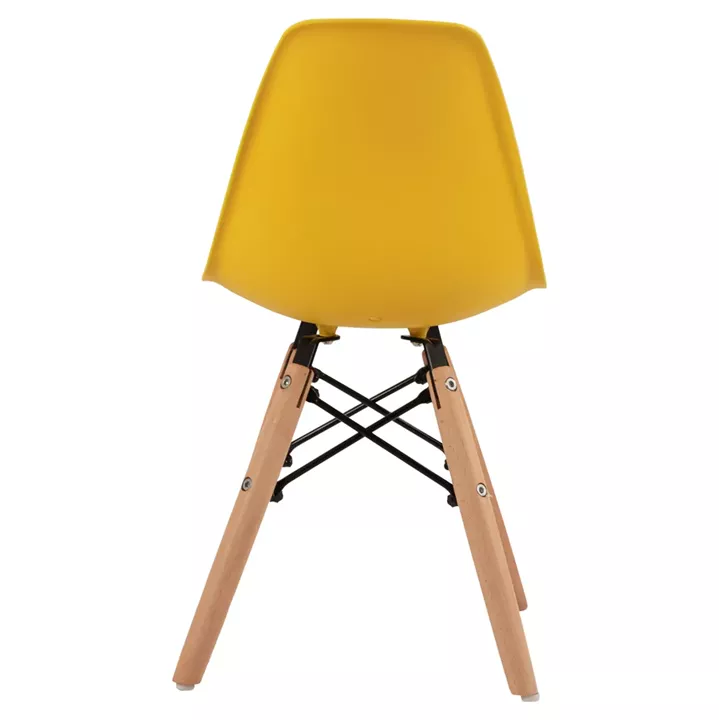 Chair Twist Kid HM8453.04 with wooden legs & seat Yellow PP 30,5x33x59 cm