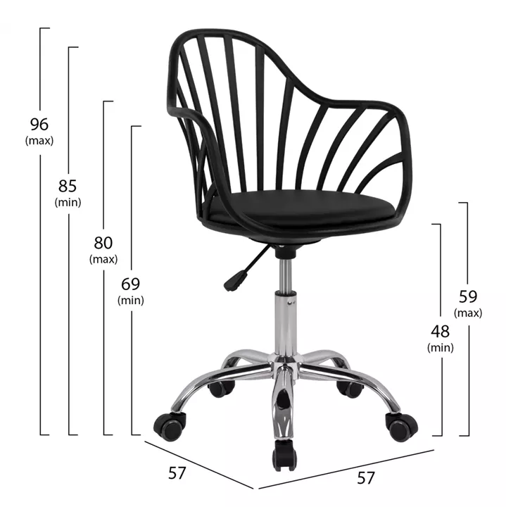 Office Chair Becky HM8457.02 Black Color