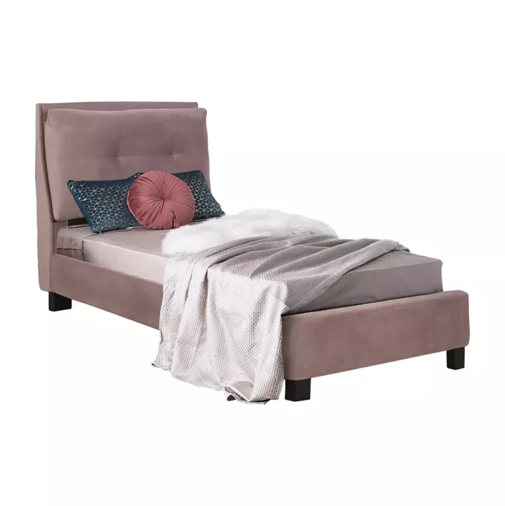 ΚΡΕΒΑΤΙ RILEY 90Χ200 ΜΕ ΥΦΑΣΜΑ ΒΕΛΟΥΔΟ ΣΑΠΙΟ ΜΗΛΟ HM561.02