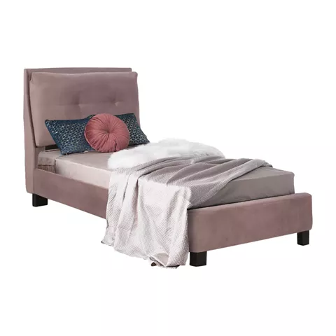 ΚΡΕΒΑΤΙ RILEY 90Χ200 ΜΕ ΥΦΑΣΜΑ ΒΕΛΟΥΔΟ ΣΑΠΙΟ ΜΗΛΟ HM561.02