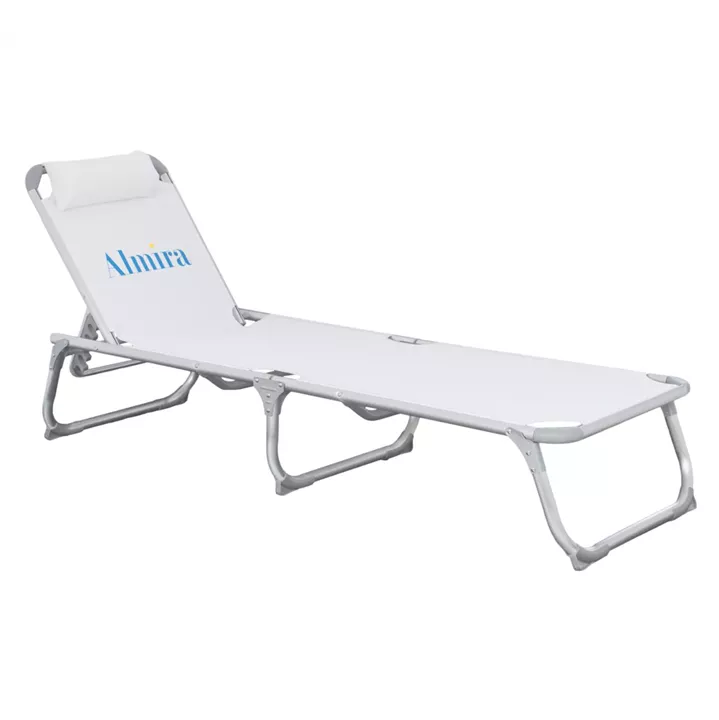 ΞΑΠΛΩΣΤΡΑ ΠΑΡΑΛΙΑΣ ALMIRA HM5054.03 ΒΑΡΕΩΣ ΤΥΠΟΥ ΛΕΥΚΗ ΑΛΟΥΜΙΝΙΟΥ 188x58x31-81 cm.