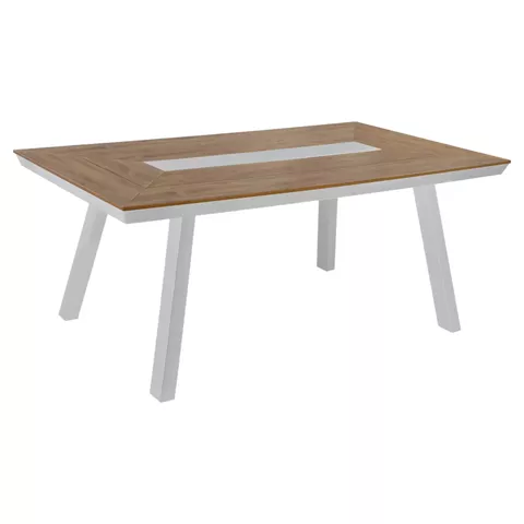 ΤΡΑΠΕΖΙ ΑΛΟΥΜΙΝΙΟΥ TABER ΜΕ POLYWOOD 200X100 ΛΕΥΚΟ HM5131.11