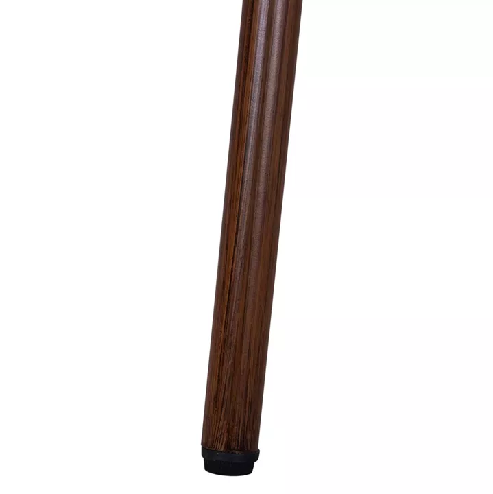 Aluminum Table 70X70X76 Bamboo Look HM5568.03 Brown with Glass