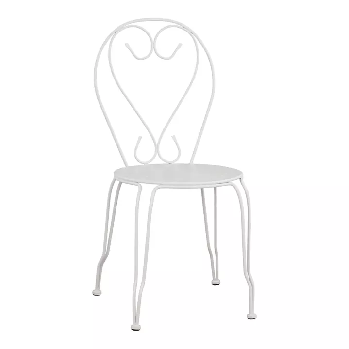 Metallic chair Amore White 42x48x90 cm HM5007.12