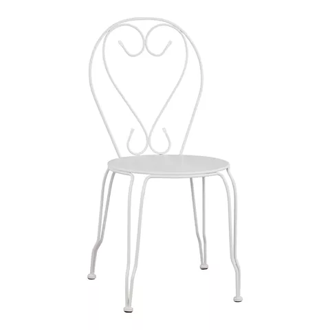 Metallic chair Amore White 42x48x90 cm HM5007.12