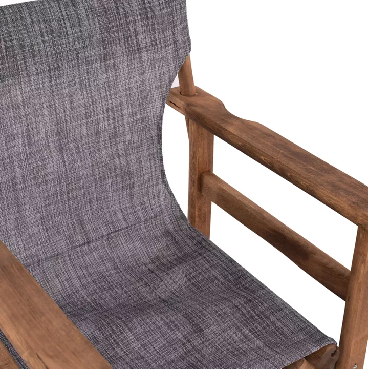 Director's chair Limnos Walnut with textline Grey HM10368.10