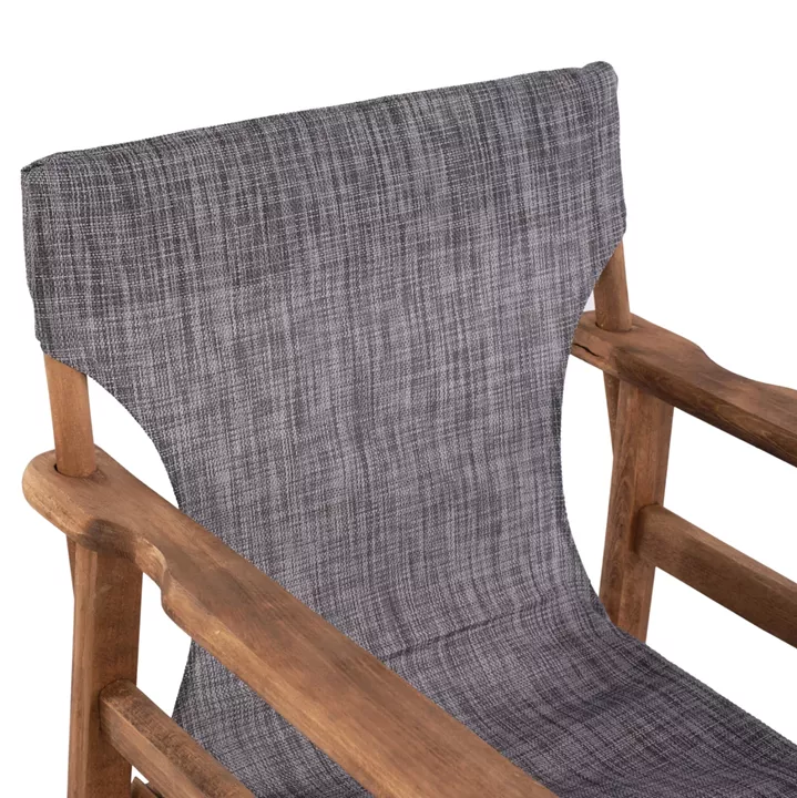 Director's chair Limnos Walnut with textline Grey HM10368.10