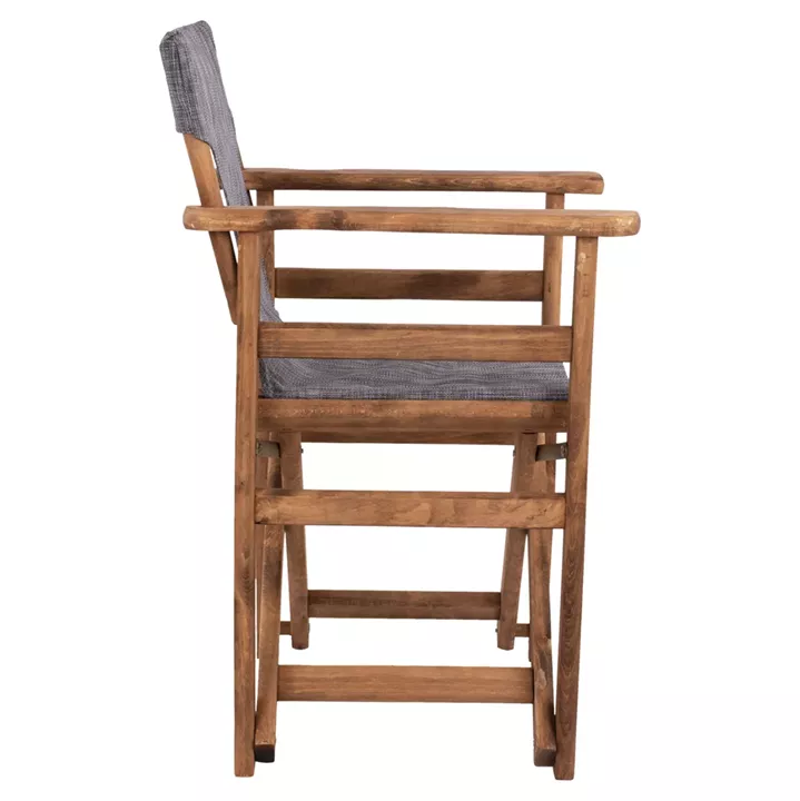 Director's chair Limnos Walnut with textline Grey HM10368.10