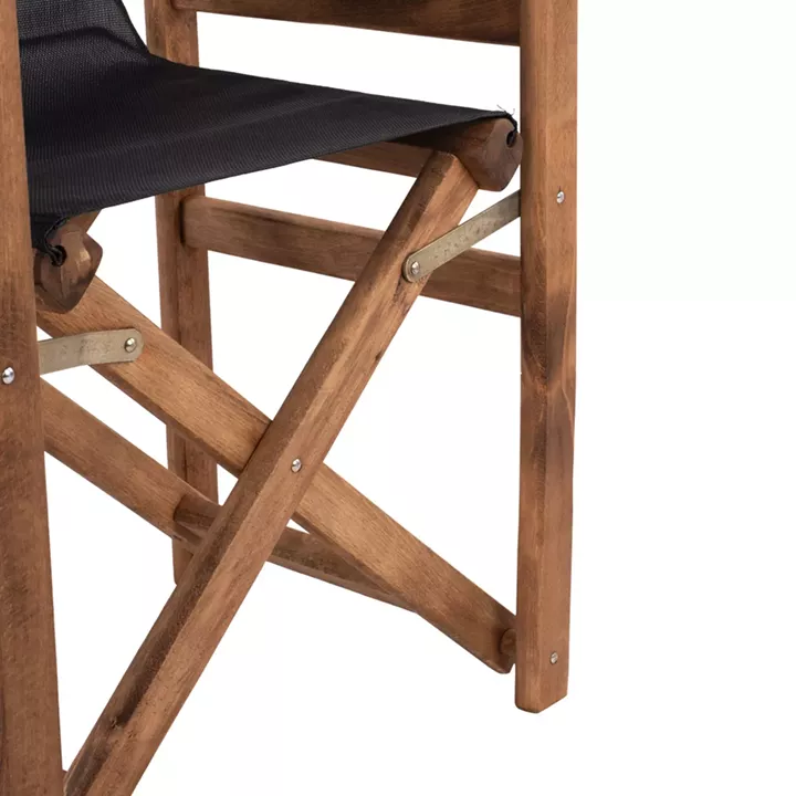 Director's chair Limnos Walnut with textline Black HM10368.05