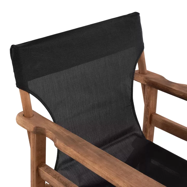 Director's chair Limnos Walnut with textline Black HM10368.05