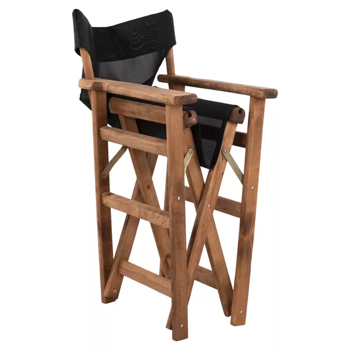 Director's chair Limnos Walnut with textline Black HM10368.05