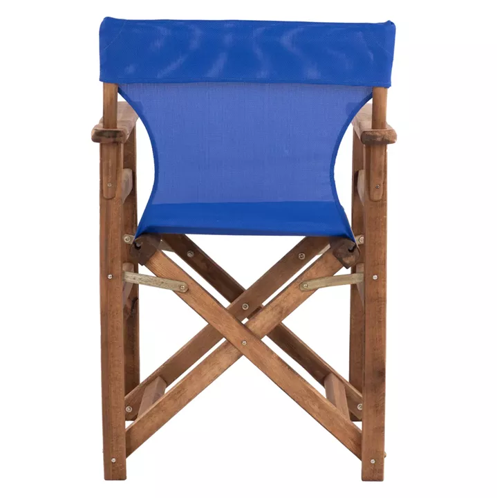 Director's chair Limnos Walnut with textline Blue HM10368.01