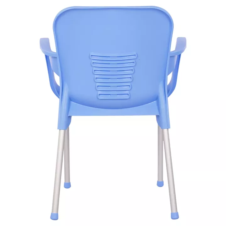 Armchair Polypropylene KAREK HM5592.08 Blue color Aluminum leg 59x58x81 εκ.