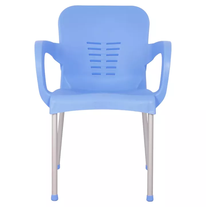 Armchair Polypropylene KAREK HM5592.08 Blue color Aluminum leg 59x58x81 εκ.