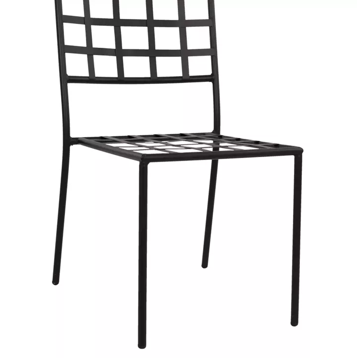 Metallic chair HM5509 in black color 46x58x88  cm