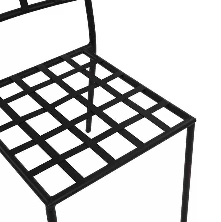 Metallic chair HM5509 in black color 46x58x88  cm