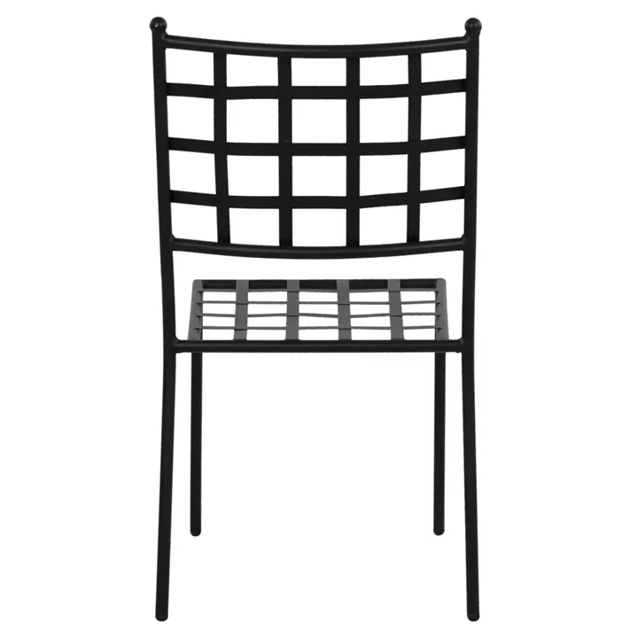 Metallic chair HM5509 in black color 46x58x88  cm