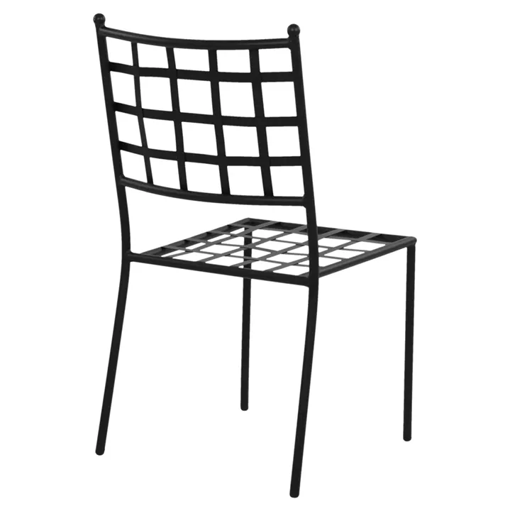 Metallic chair HM5509 in black color 46x58x88  cm