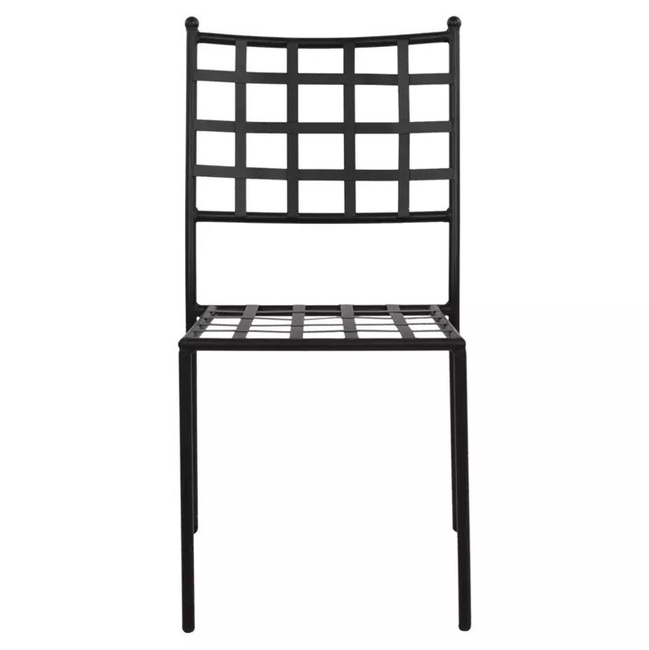 Metallic chair HM5509 in black color 46x58x88  cm