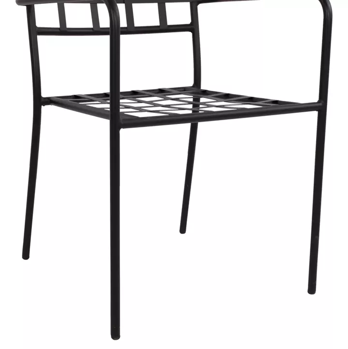 Metallic Armchair HM5508 Black color 46x58x88 cm