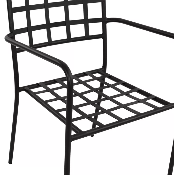 Metallic Armchair HM5508 Black color 46x58x88 cm