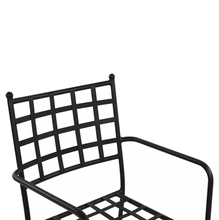 Metallic Armchair HM5508 Black color 46x58x88 cm