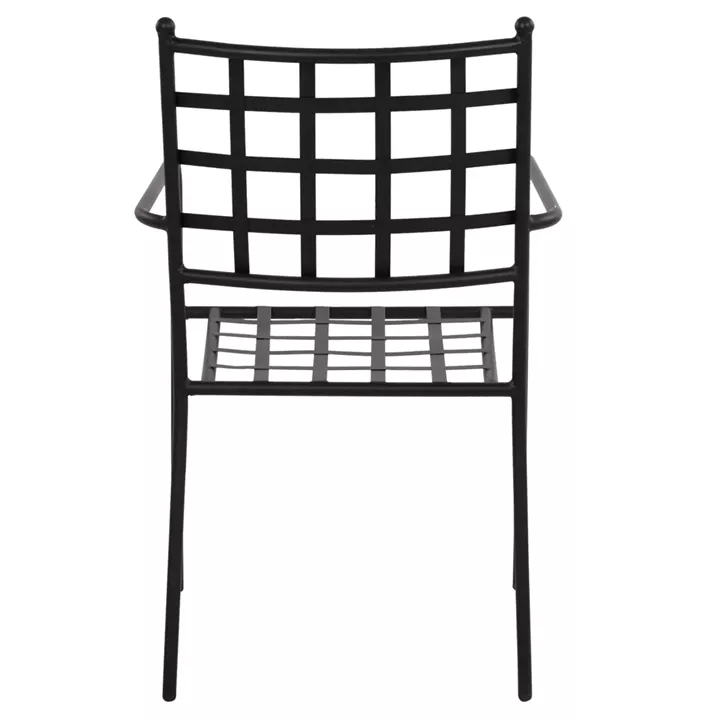 Metallic Armchair HM5508 Black color 46x58x88 cm