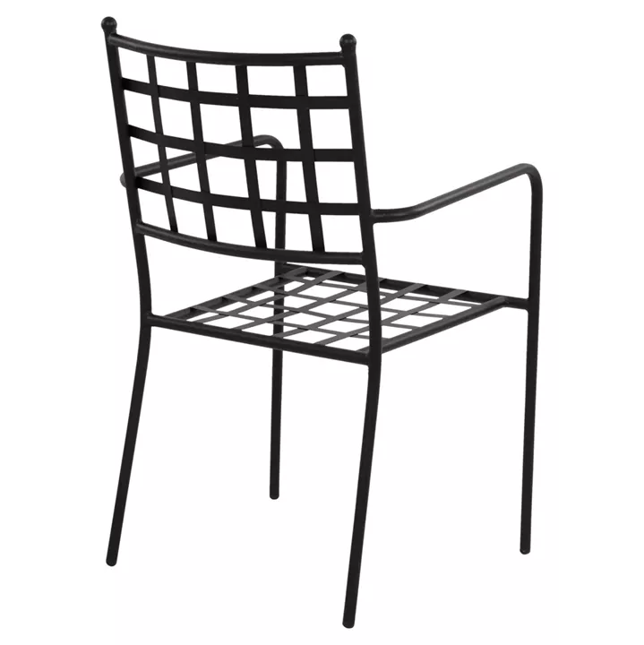 Metallic Armchair HM5508 Black color 46x58x88 cm