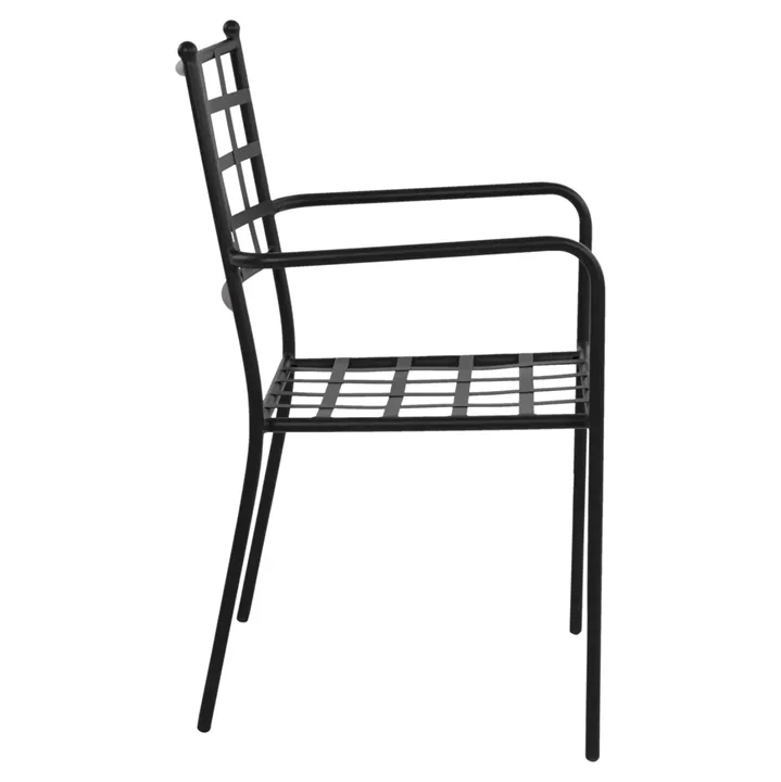 Metallic Armchair HM5508 Black color 46x58x88 cm