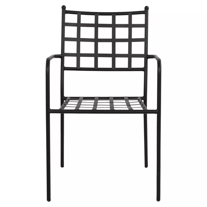 Metallic Armchair HM5508 Black color 46x58x88 cm