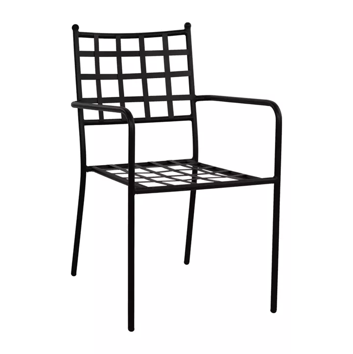 Metallic Armchair HM5508 Black color 46x58x88 cm