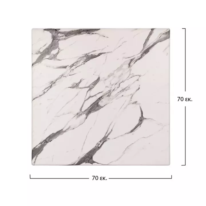 Table Desktop Werzalit 70x70 Marble White-Grey 5657 HM5230.11