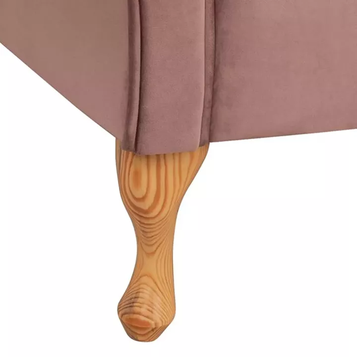 RECLINER DUSTY PINK VELVET HM3008.05 RIGHT ARM 187x61x82cm