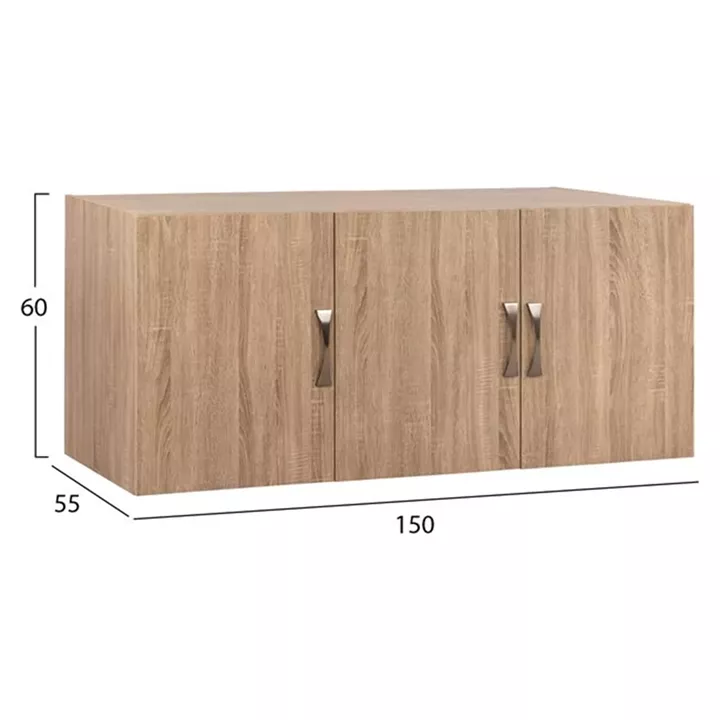 Loft of wardrobe 3 Doors Carly in Sonama Color 150x55x60 HM385.02