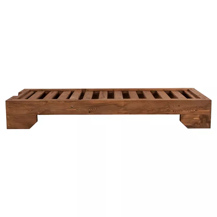 Sunbed Wooden Heavy-duty Macadonia HM5646.01 Walnut 204X77,5X29cm